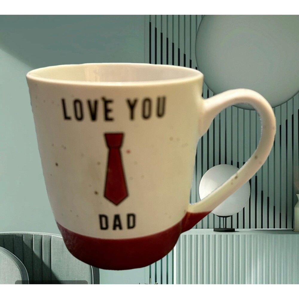 Sheffield Home White and Red 'Love You Dad' Ceramic Mug